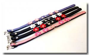 Lederhalsband FLOWER Gr.3 RESTPOSTEN