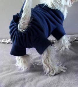 Op Body Hemd für Hunde DARK BLUE (kuschelig warm)