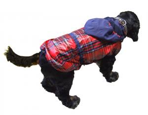 Hundejacke,Winterjacke RED-BLAU KARO