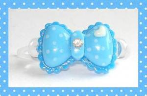 Hunde Mini Spange SWEET BOW BLUE für kleine Hunde