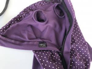 OP Body Hunde Body Weibchen DOTS PURPLE