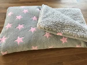 Schlafsack ,Decke ,Spielplatz für Hunde STAR GREY ROSA